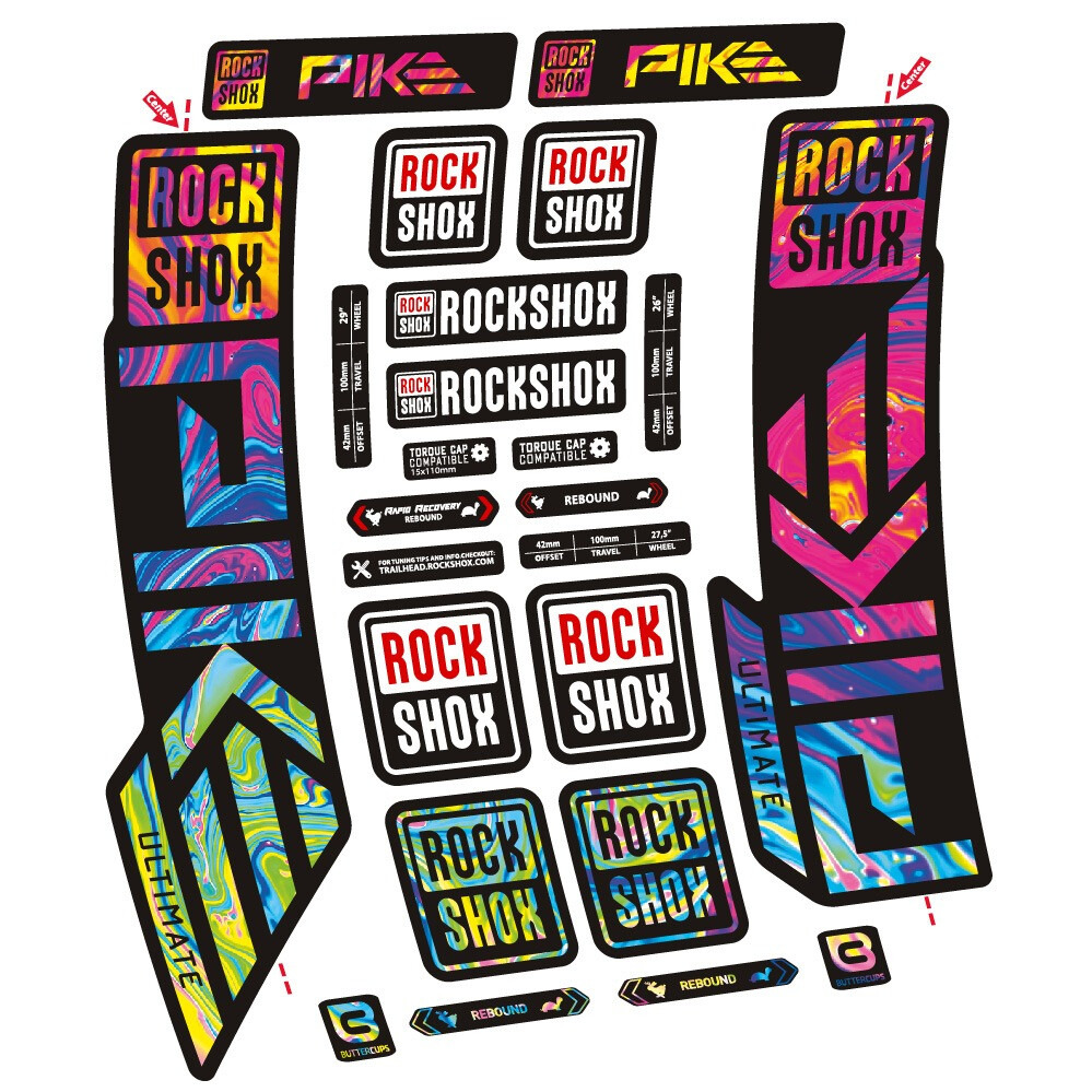 Rock Shox Pike Ultimate Pegatinas en vinilo adhesivo Horquilla (17)
