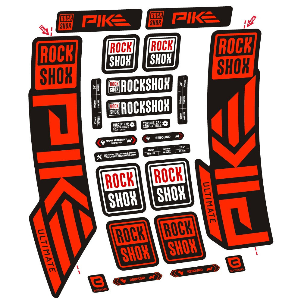 Rock Shox Pike Ultimate Pegatinas en vinilo adhesivo Horquilla (18)