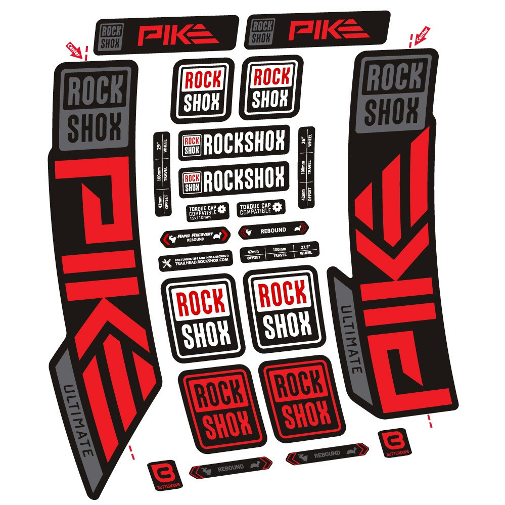 Rock Shox Pike Ultimate Pegatinas en vinilo adhesivo Horquilla (19)