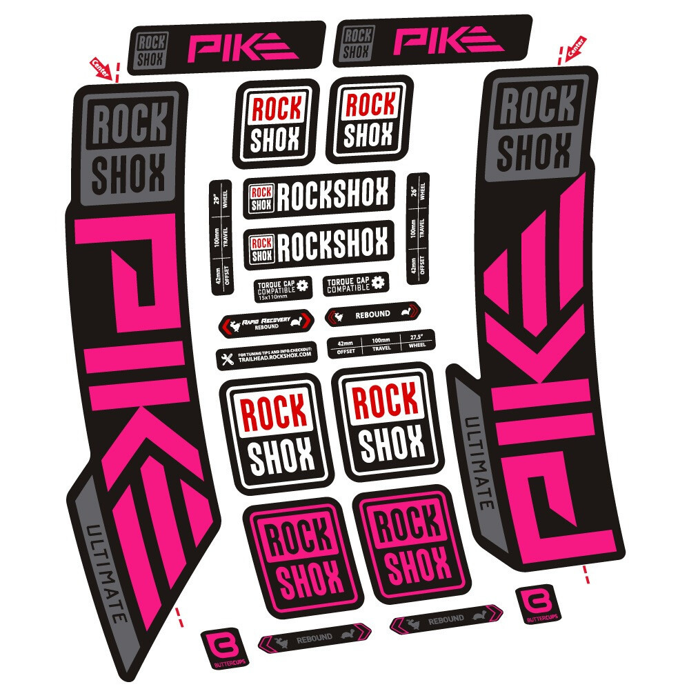 Rock Shox Pike Ultimate Pegatinas en vinilo adhesivo Horquilla (21)