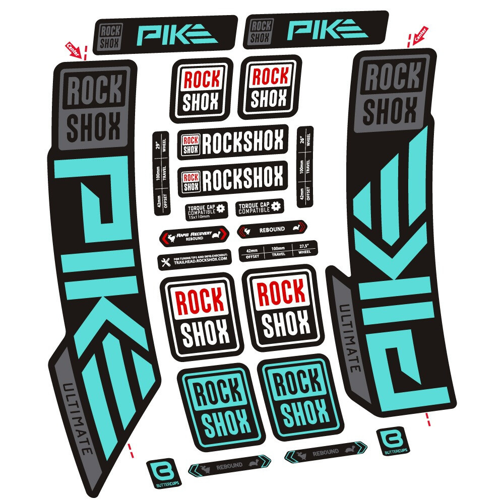 Rock Shox Pike Ultimate Pegatinas en vinilo adhesivo Horquilla (22)