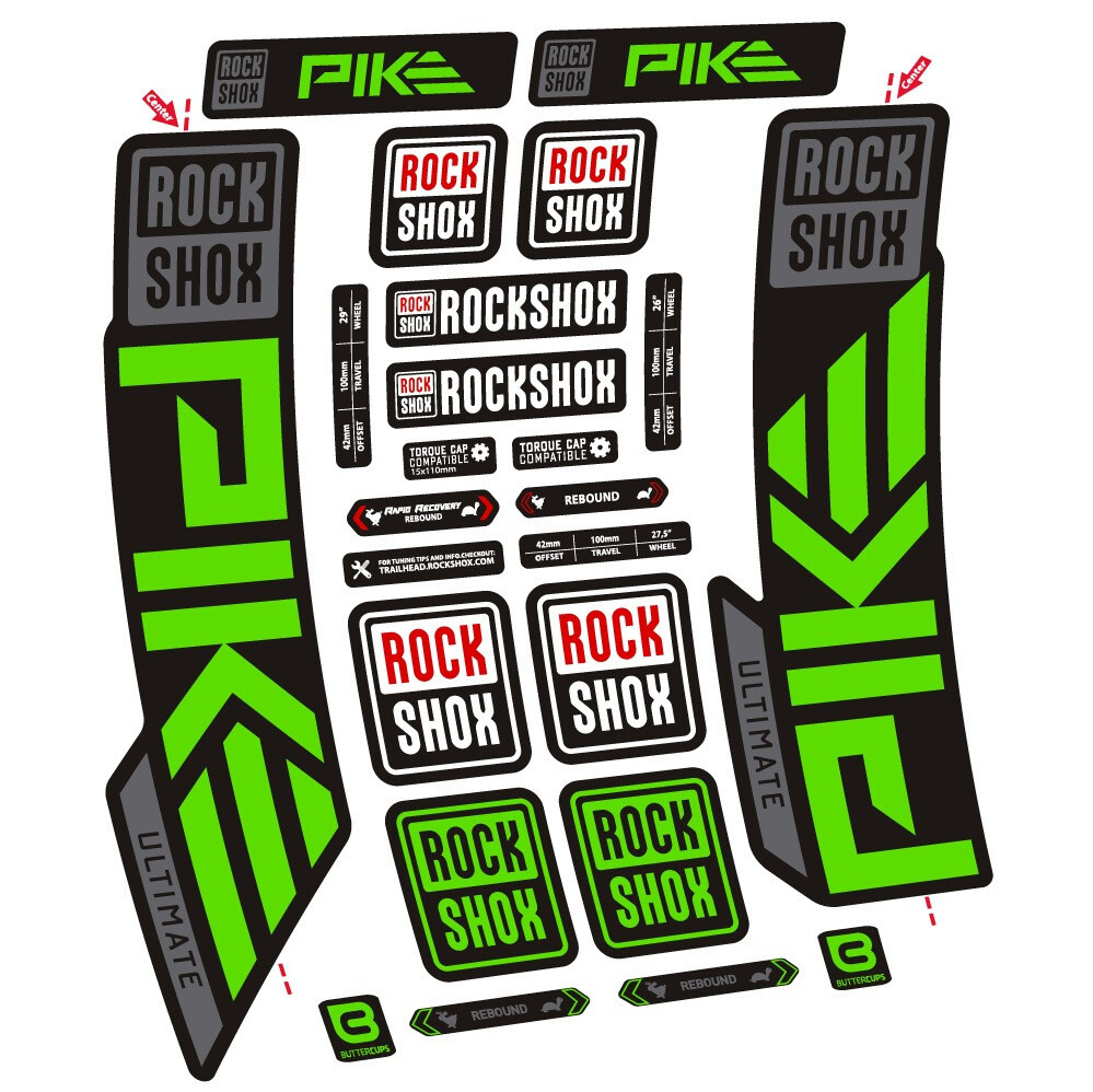 Rock Shox Pike Ultimate Pegatinas en vinilo adhesivo Horquilla (24)