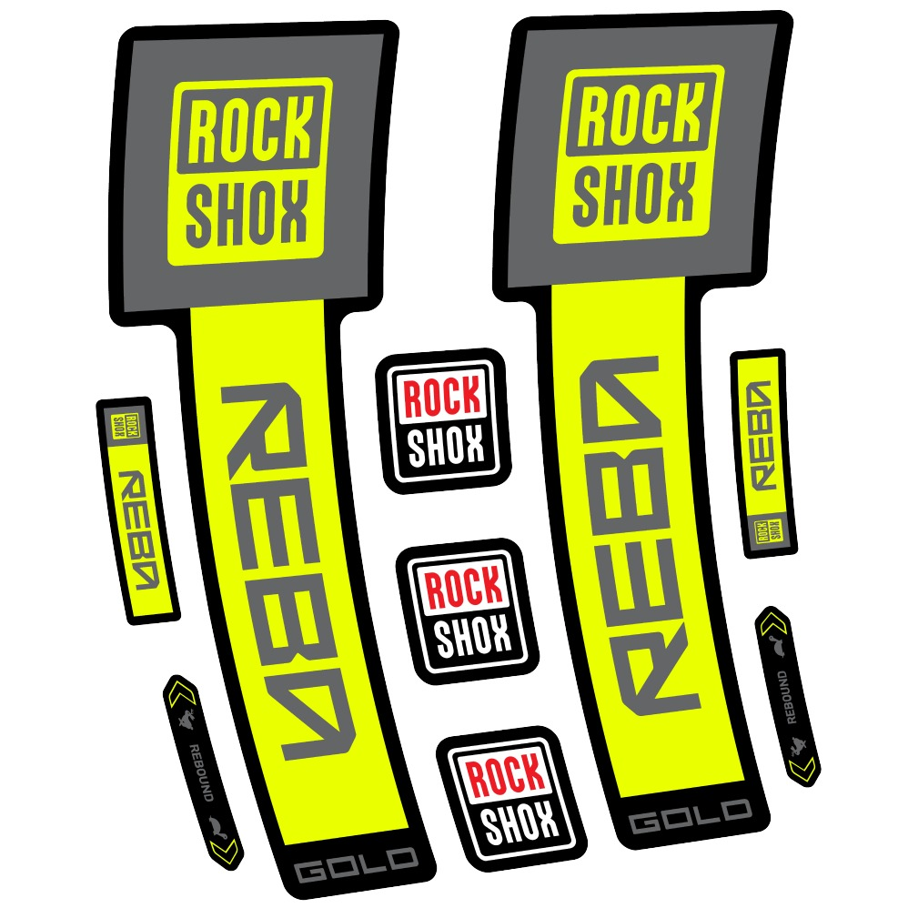 Rock Shox Reba Gold Pegatinas en vinilo adhesivo Horquilla (2)