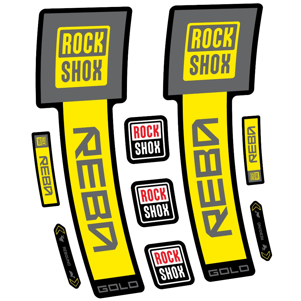 Rock Shox Reba Gold Pegatinas en vinilo adhesivo Horquilla (3)
