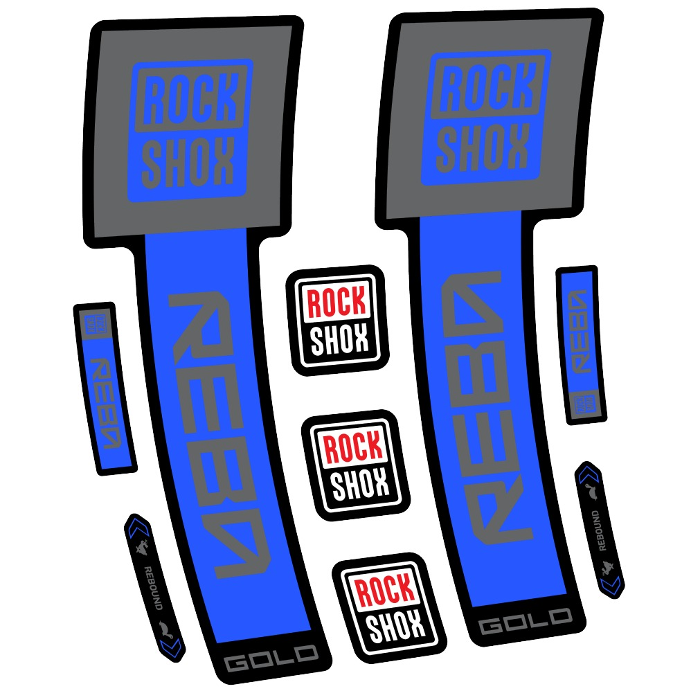 Rock Shox Reba Gold Pegatinas en vinilo adhesivo Horquilla (5)