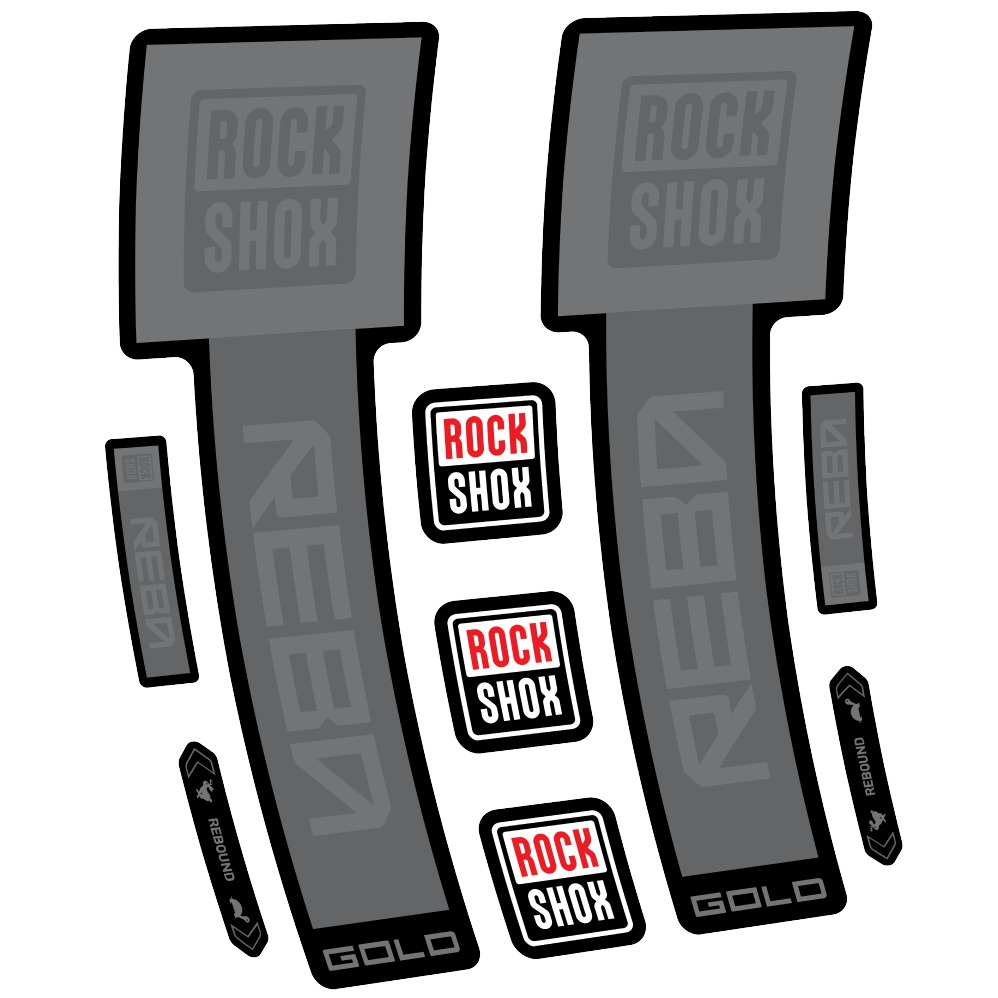 Rock Shox Reba Gold Pegatinas en vinilo adhesivo Horquilla (7)