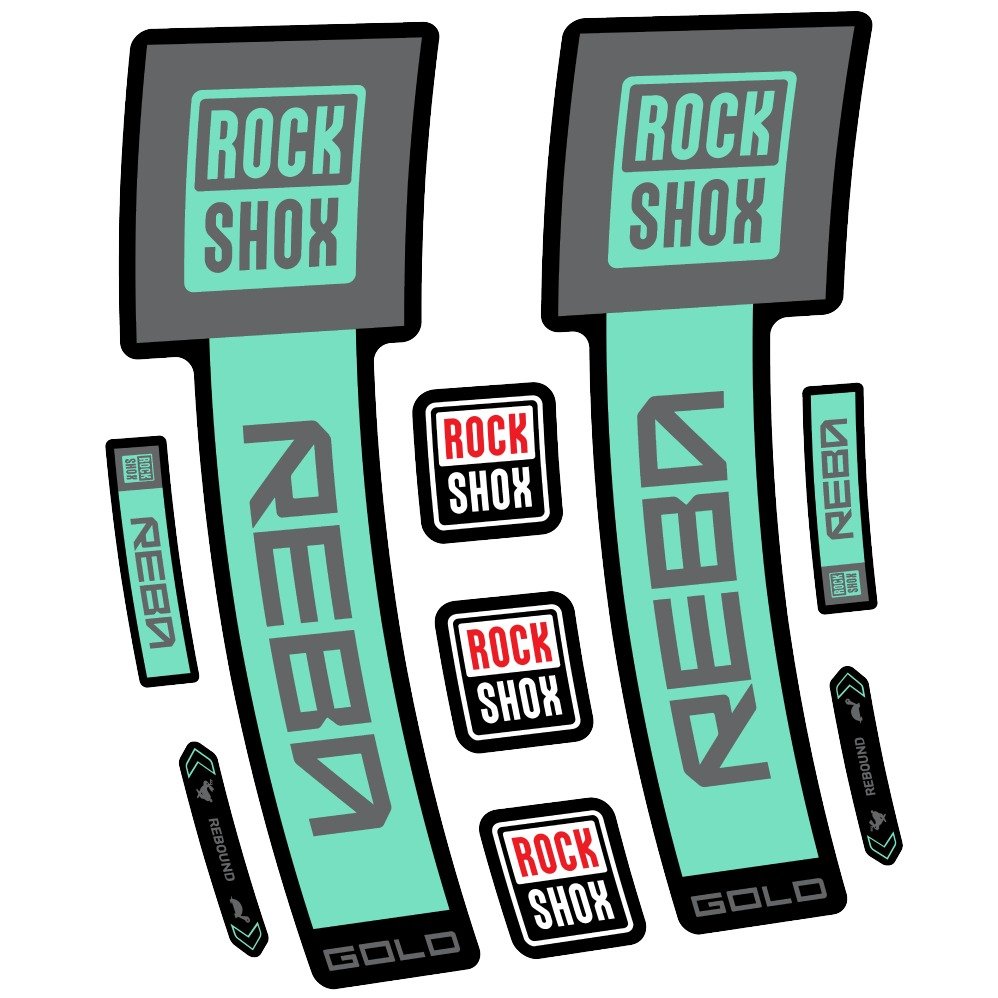 Rock Shox Reba Gold Pegatinas en vinilo adhesivo Horquilla (9)