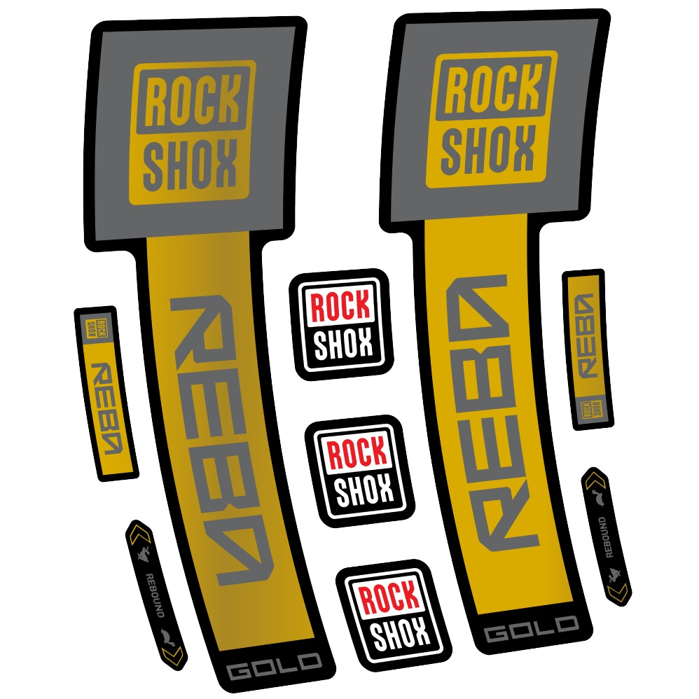 Rock Shox Reba Gold Pegatinas en vinilo adhesivo Horquilla (13)