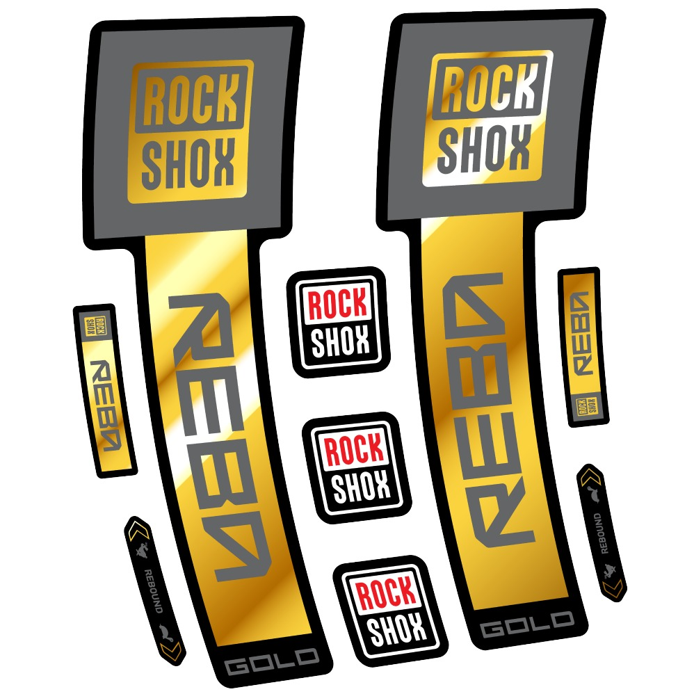 Rock Shox Reba Gold Pegatinas en vinilo adhesivo Horquilla (14)