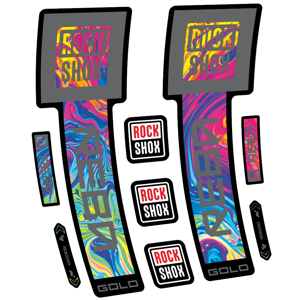 Rock Shox Reba Gold Pegatinas en vinilo adhesivo Horquilla (17)