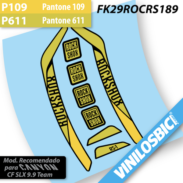 Rock Shox RS1 vinilos adhesivos horquilla 29"