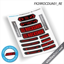 Rock Shox pegatinas vinilo adhesivo Rebound Dual Flow