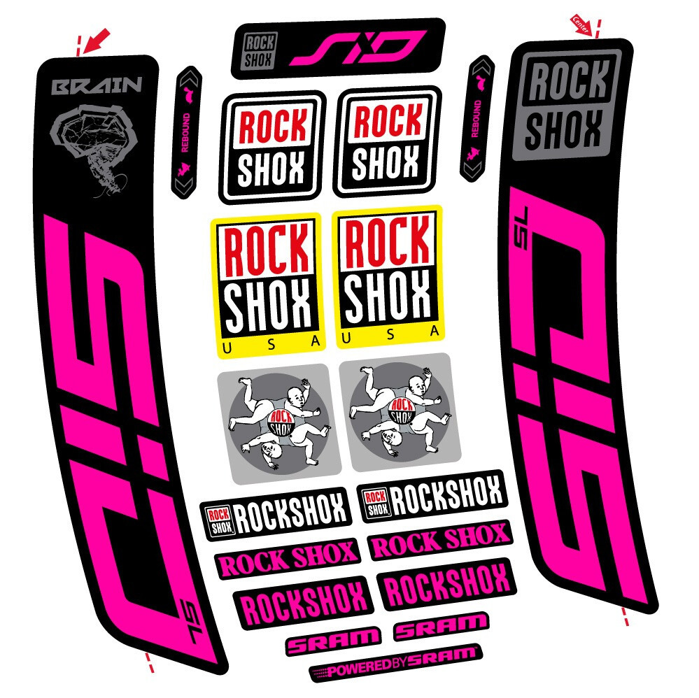 Rock Shox Sid Brain SL 2021-2024 Pegatinas en vinilo adhesivo Horquilla (1)