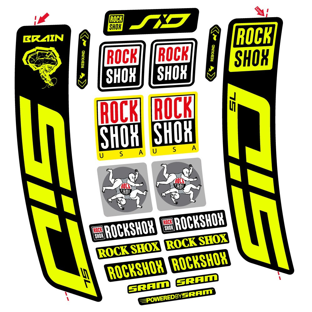 Rock Shox Sid Brain SL 2021-2024 Pegatinas en vinilo adhesivo Horquilla (2)