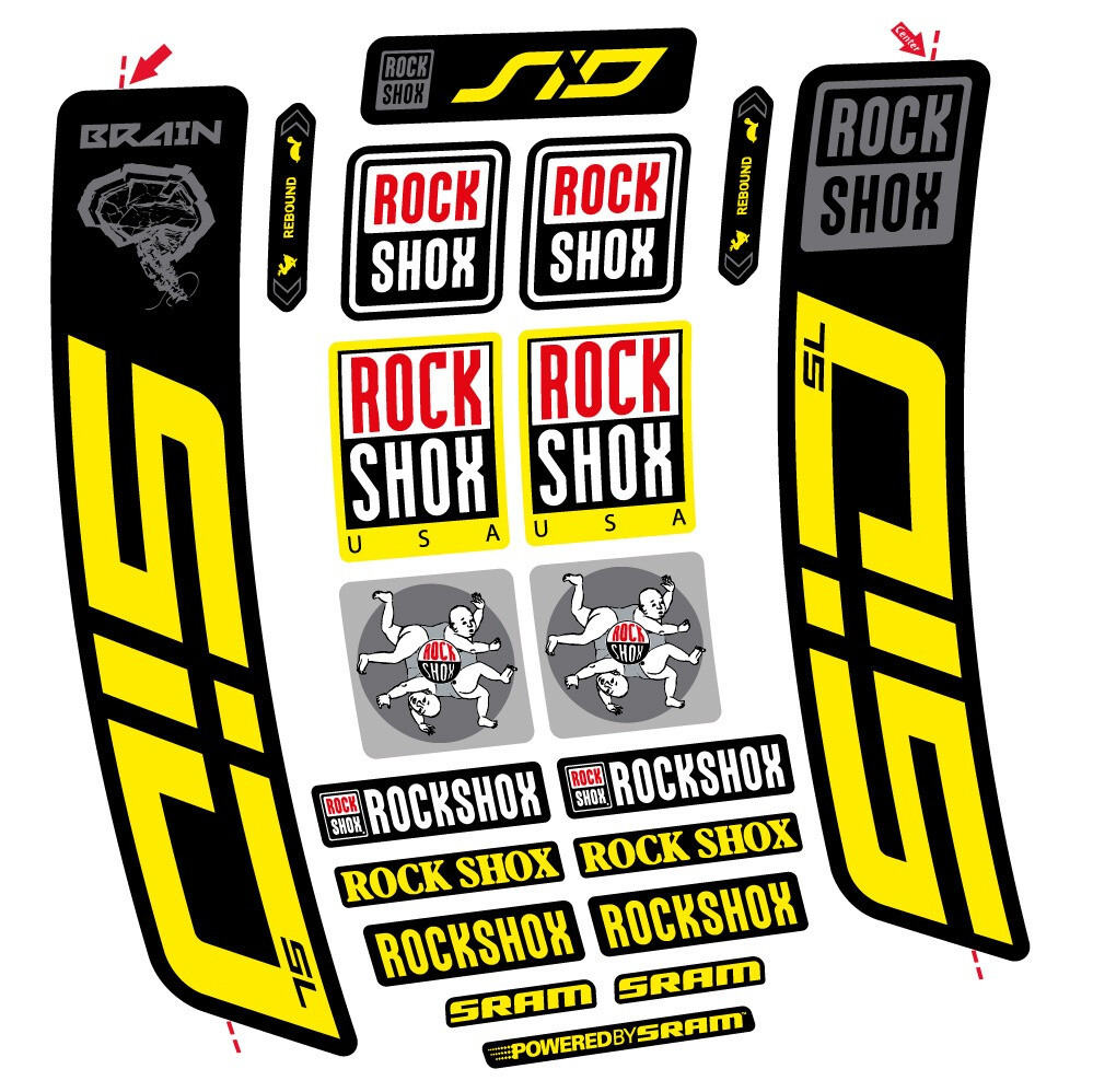 Rock Shox Sid Brain SL 2021-2024 Pegatinas en vinilo adhesivo Horquilla (3)