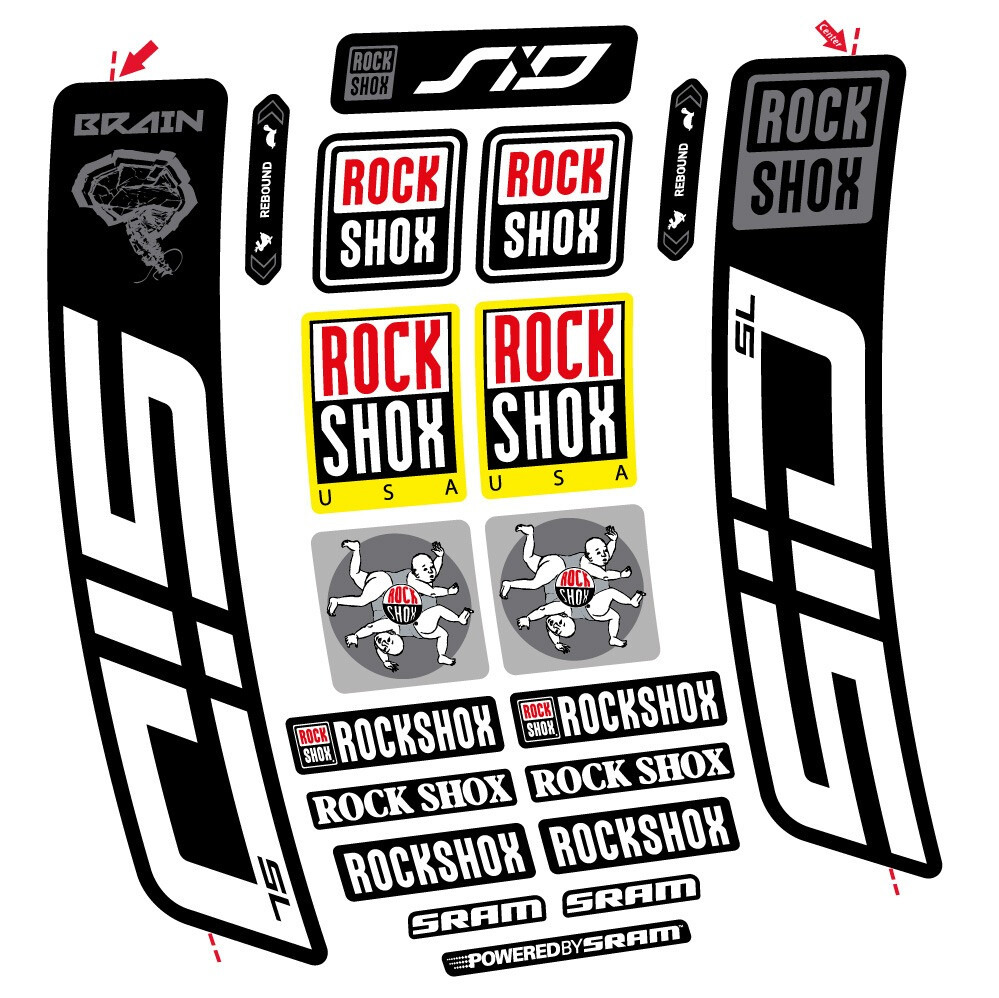Rock Shox Sid Brain SL 2021-2024 Pegatinas en vinilo adhesivo Horquilla (6)