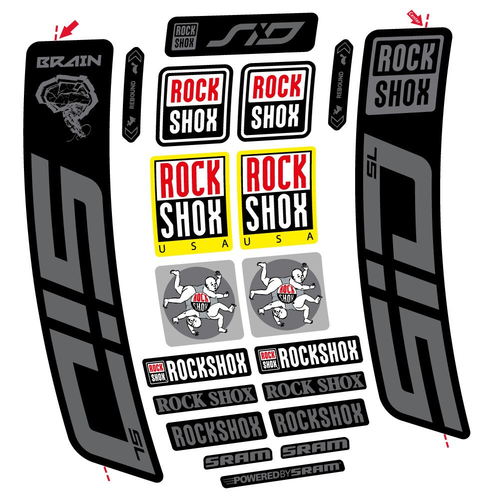 Rock Shox Sid Brain SL 2021-2024 Pegatinas en vinilo adhesivo Horquilla (7)