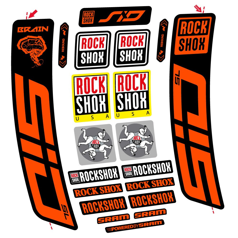 Rock Shox Sid Brain SL 2021-2024 Pegatinas en vinilo adhesivo Horquilla (10)