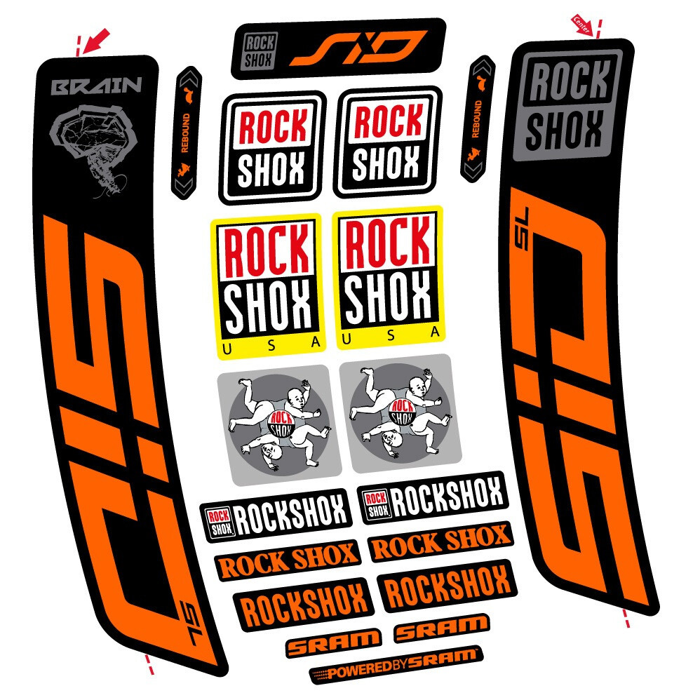 Rock Shox Sid Brain SL 2021-2024 Pegatinas en vinilo adhesivo Horquilla (11)