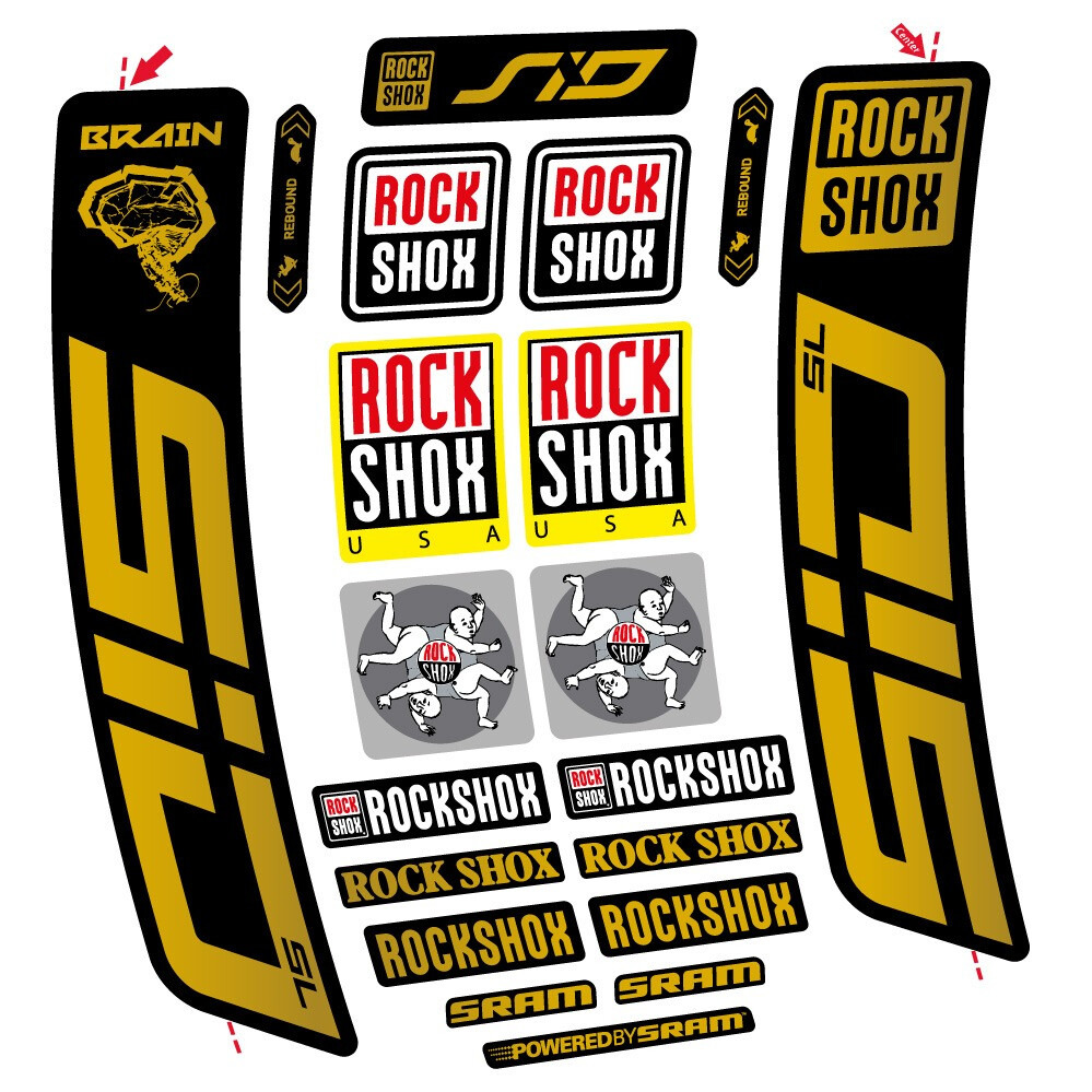 Rock Shox Sid Brain SL 2021-2024 Pegatinas en vinilo adhesivo Horquilla (13)