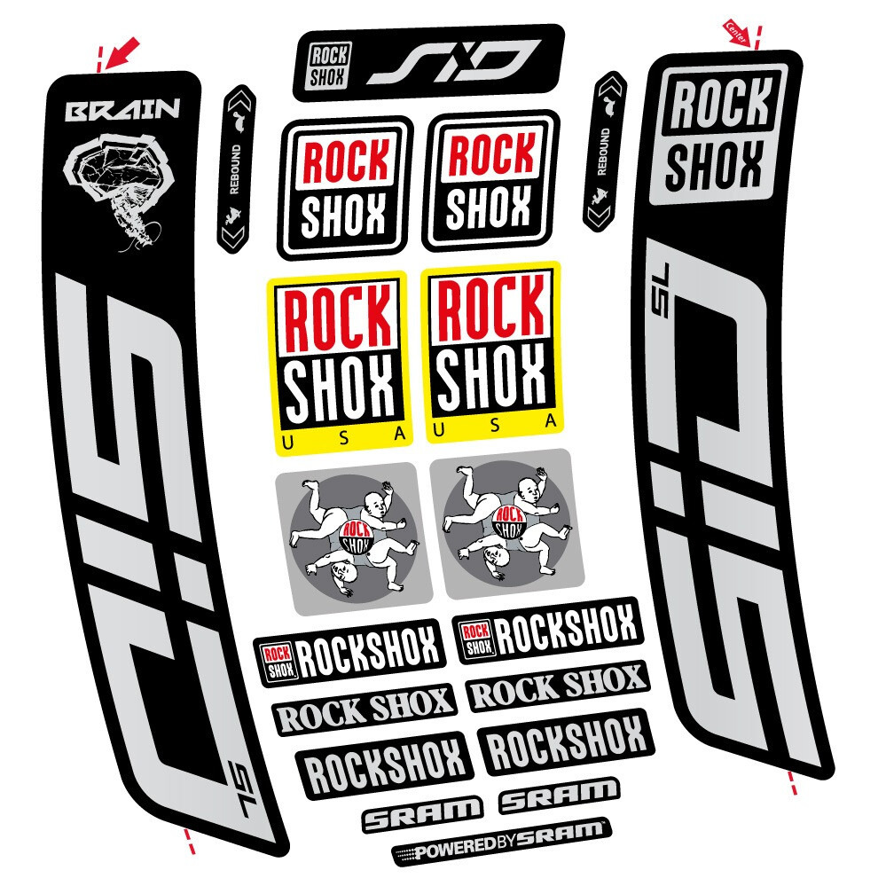 Rock Shox Sid Brain SL 2021-2024 Pegatinas en vinilo adhesivo Horquilla (15)