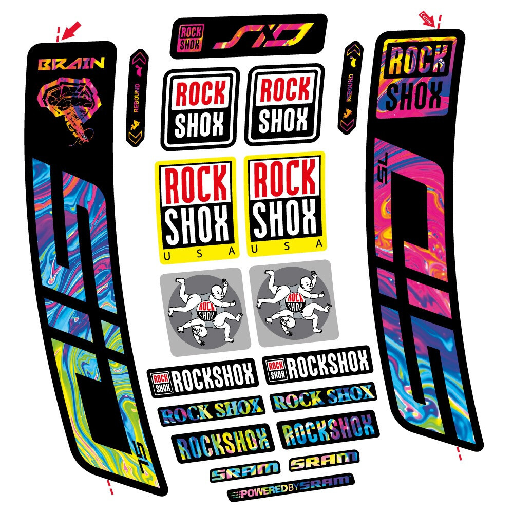 Rock Shox Sid Brain SL 2021-2024 Pegatinas en vinilo adhesivo Horquilla (17)