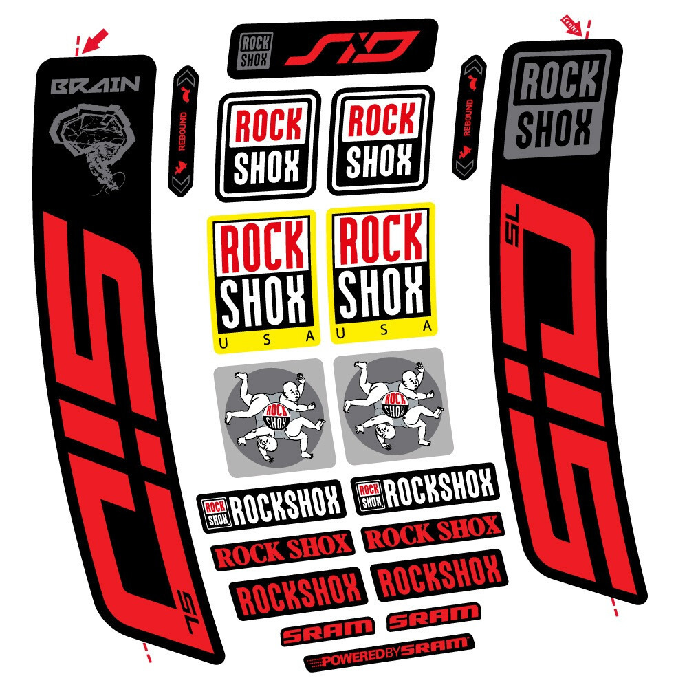 Rock Shox Sid Brain SL 2021-2024 Pegatinas en vinilo adhesivo Horquilla (19)