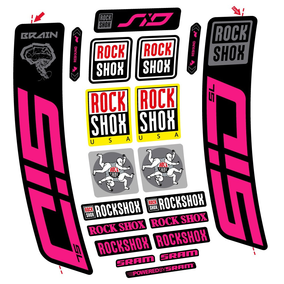 Rock Shox Sid Brain SL 2021-2024 Pegatinas en vinilo adhesivo Horquilla (21)