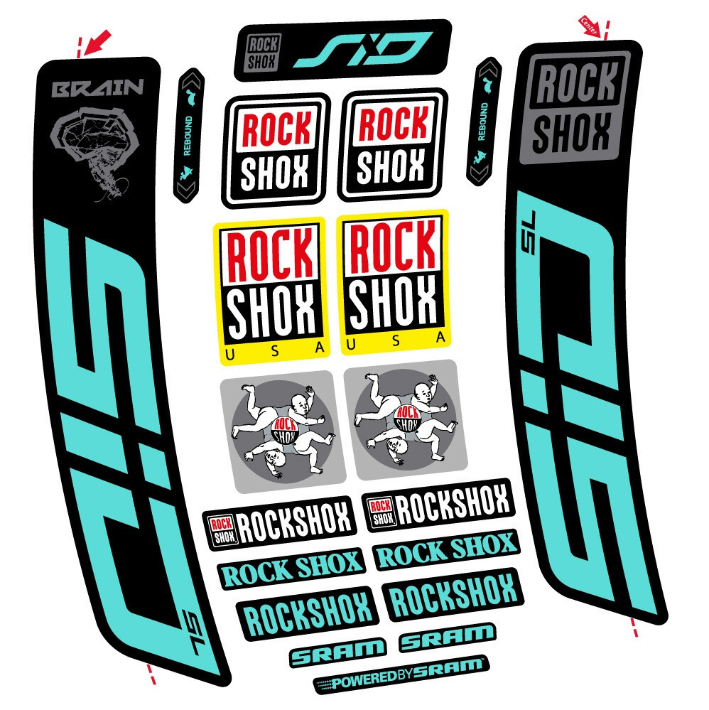 Rock Shox Sid Brain SL 2021-2024 Pegatinas en vinilo adhesivo Horquilla (22)