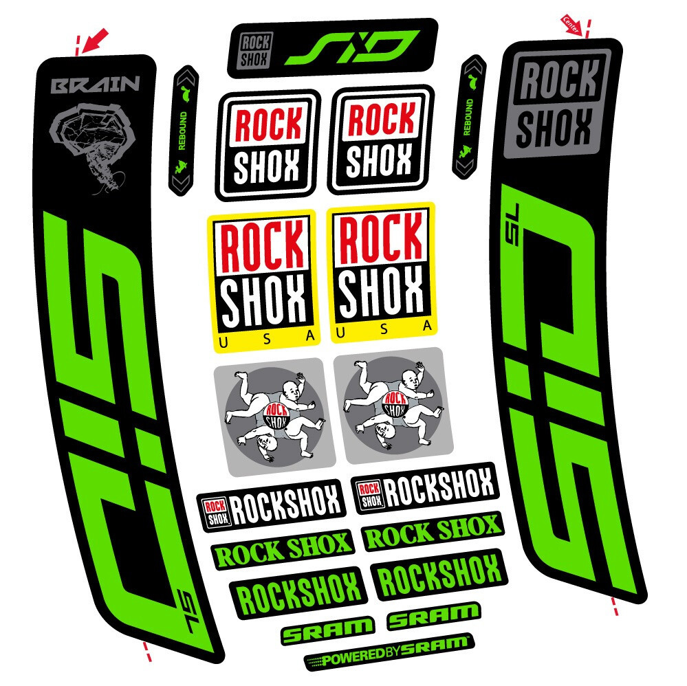 Rock Shox Sid Brain SL 2021-2024 Pegatinas en vinilo adhesivo Horquilla (24)