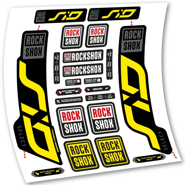 Rock Shox Sid Select 2020 Pegatinas en vinilo adhesivo Horquilla (2)