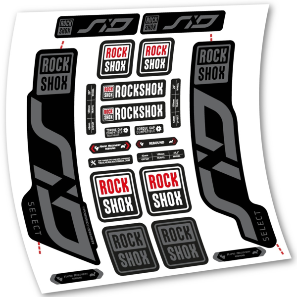 Rock Shox Sid Select 2020 Pegatinas en vinilo adhesivo Horquilla (6)