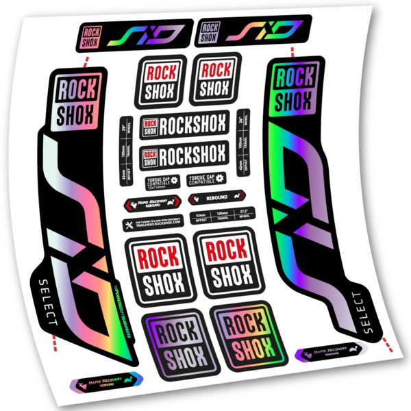 Rock Shox Sid Select 2020 Pegatinas en vinilo adhesivo Horquilla (7)