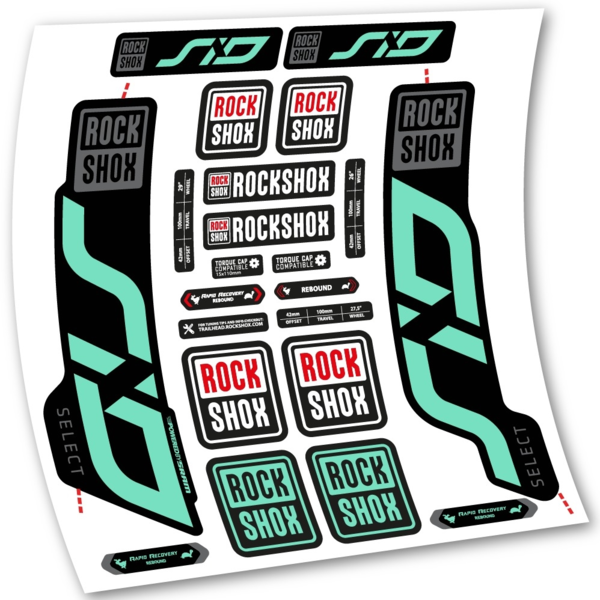 Rock Shox Sid Select 2020 Pegatinas en vinilo adhesivo Horquilla (8)