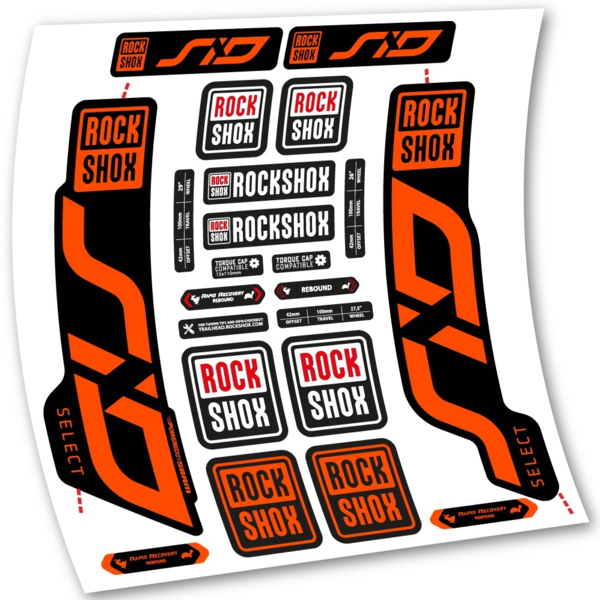 Rock Shox Sid Select 2020 Pegatinas en vinilo adhesivo Horquilla (9)