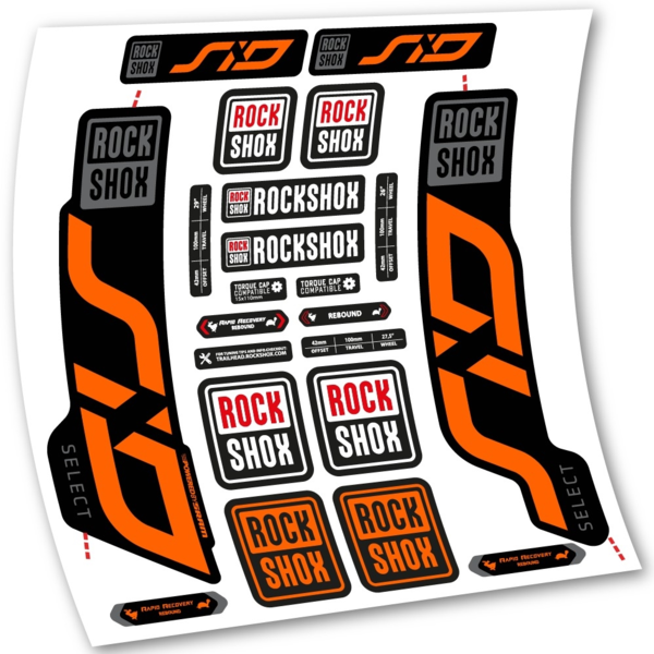 Rock Shox Sid Select 2020 Pegatinas en vinilo adhesivo Horquilla (10)