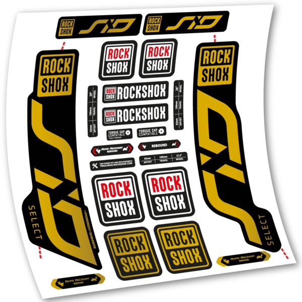 Rock Shox Sid Select 2020 Pegatinas en vinilo adhesivo Horquilla (12)