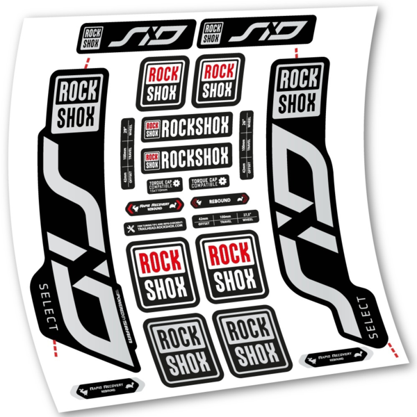 Rock Shox Sid Select 2020 Pegatinas en vinilo adhesivo Horquilla (14)