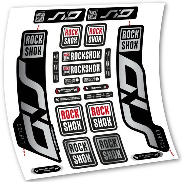 Rock Shox Sid Select 2020 Pegatinas en vinilo adhesivo Horquilla (15)
