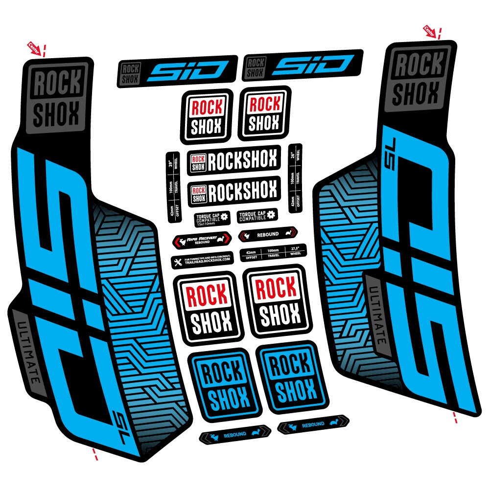 Rock Shox Sid SL Ultimate Flight Attendant Pegatinas en vinilo adhesivo Horquilla (4)