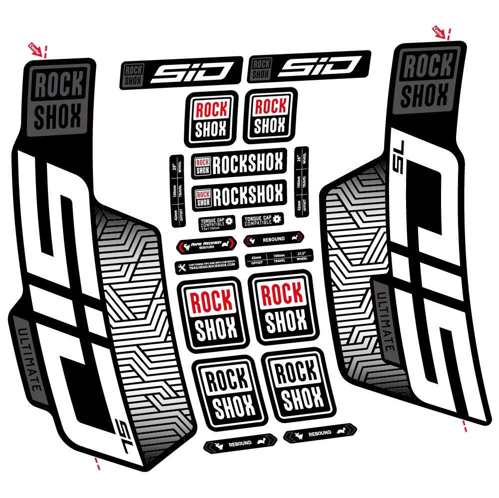 Rock Shox Sid SL Ultimate Flight Attendant Pegatinas en vinilo adhesivo Horquilla (6)