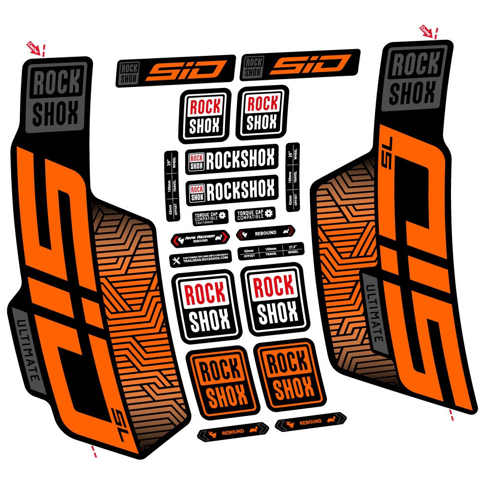 Rock Shox Sid SL Ultimate Flight Attendant Pegatinas en vinilo adhesivo Horquilla (11)
