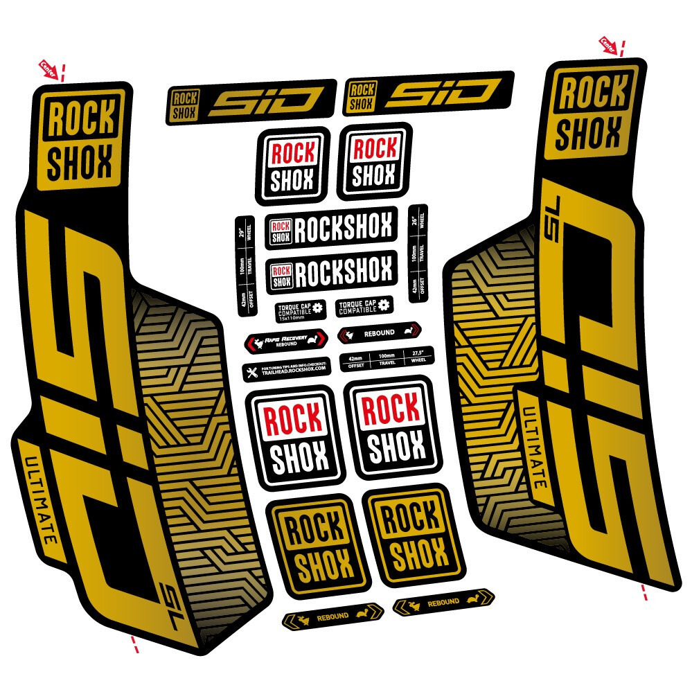 Rock Shox Sid SL Ultimate Flight Attendant Pegatinas en vinilo adhesivo Horquilla (13)