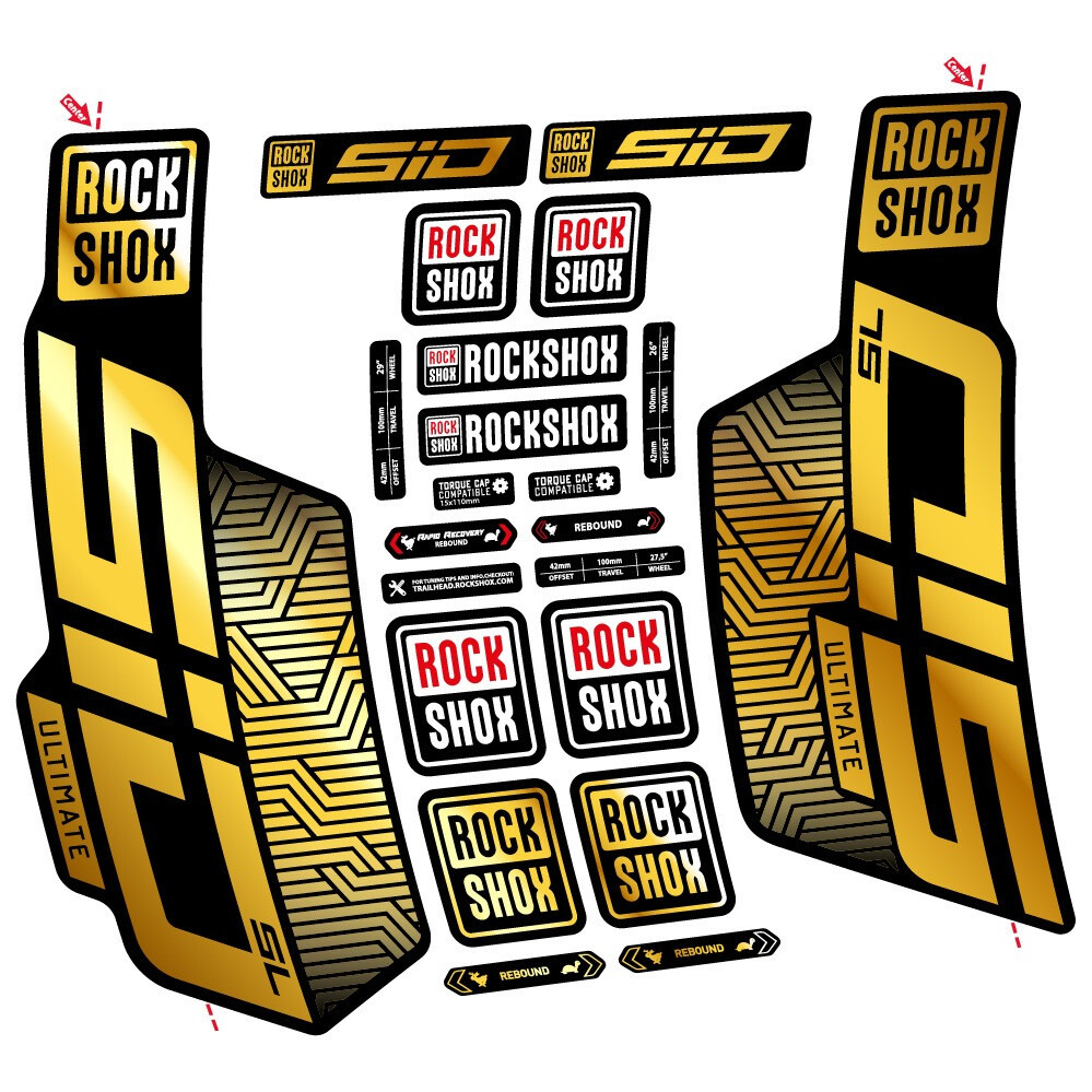 Rock Shox Sid SL Ultimate Flight Attendant Pegatinas en vinilo adhesivo Horquilla (14)
