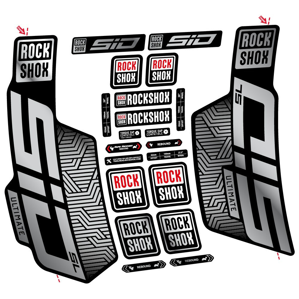 Rock Shox Sid SL Ultimate Flight Attendant Pegatinas en vinilo adhesivo Horquilla (16)