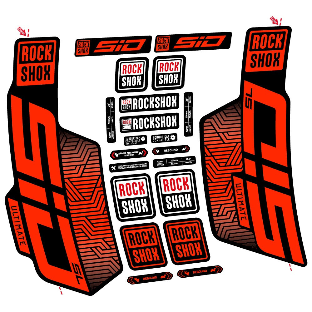 Rock Shox Sid SL Ultimate Flight Attendant Pegatinas en vinilo adhesivo Horquilla (18)