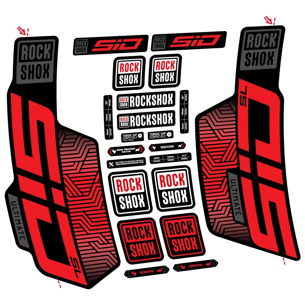 Rock Shox Sid SL Ultimate Flight Attendant Pegatinas en vinilo adhesivo Horquilla (19)