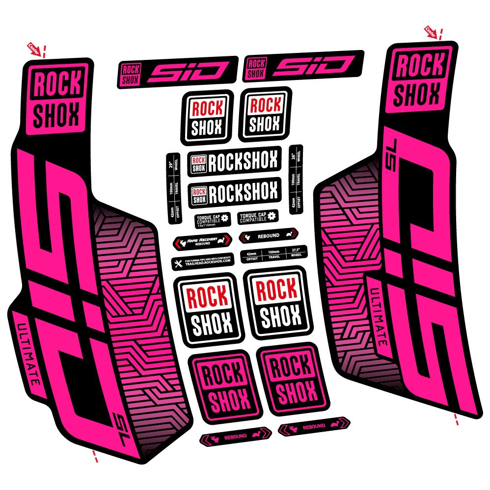 Rock Shox Sid SL Ultimate Flight Attendant Pegatinas en vinilo adhesivo Horquilla (20)