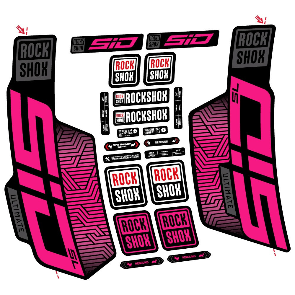 Rock Shox Sid SL Ultimate Flight Attendant Pegatinas en vinilo adhesivo Horquilla (21)