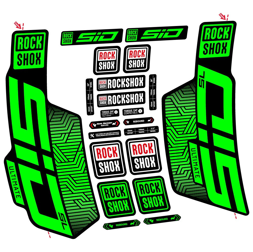 Rock Shox Sid SL Ultimate Flight Attendant Pegatinas en vinilo adhesivo Horquilla (23)